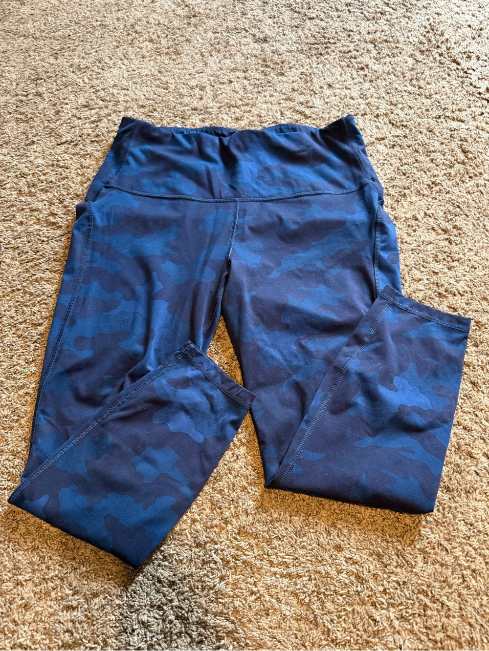Blue Camo Active Leggings